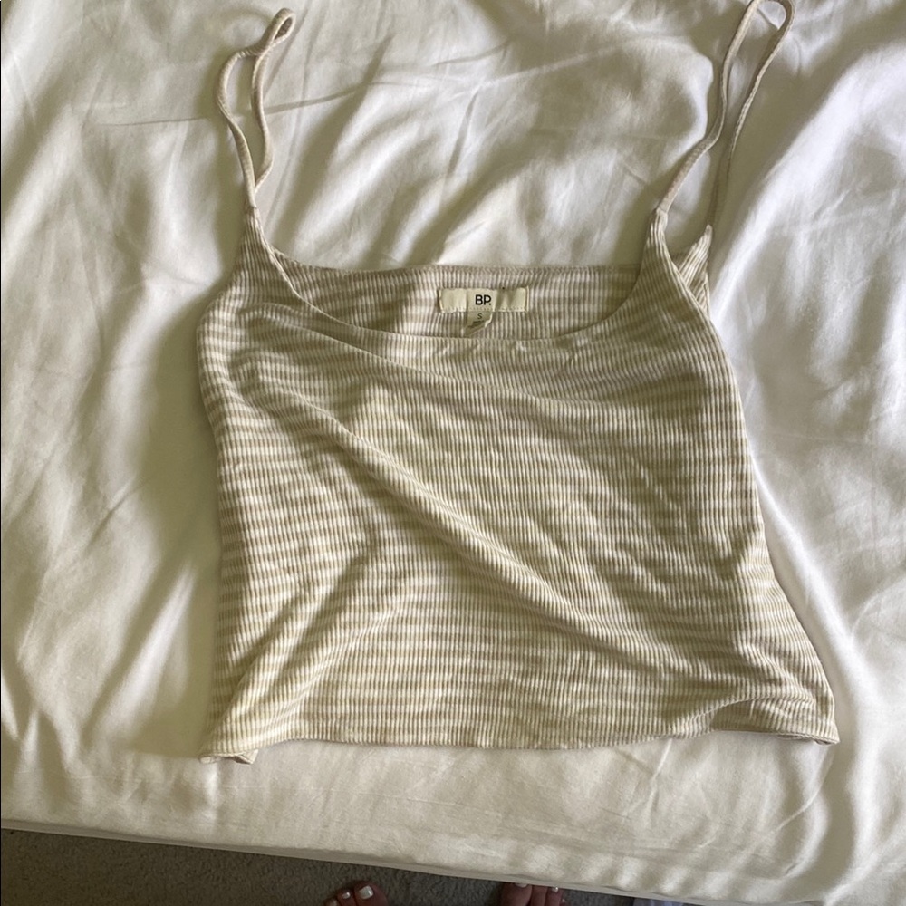 BP Cream Ribbed Sleeveless Camisole
